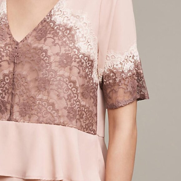 NWT Anthropologie Tiered Lace Blouse by ISLA MAUDE - Picture 2 of 6